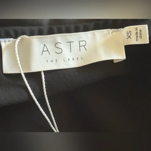 Astr The Label Orissa Satin Off-Shoulder Black Midi Dress XS NWT Holiday - Picture 6 of 7